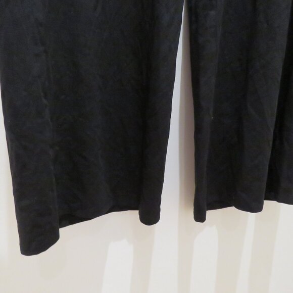 EILEEN FISHER Wide Leg Pant Black Stretch Pull On Size Small Minimalist Travel - Picture 8 of 15